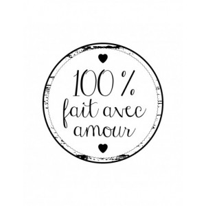 Tampon bois woodies - Amour100% fait avec amour