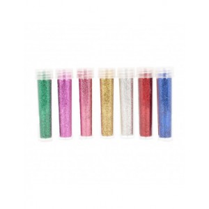 7 tubes de 8G de PAILLETTES - couleurs assorties