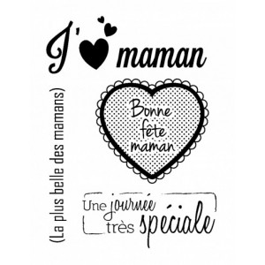 tampon transparent - Bonne fête maman