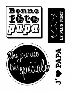 tampon transparent - Bonne fête papa