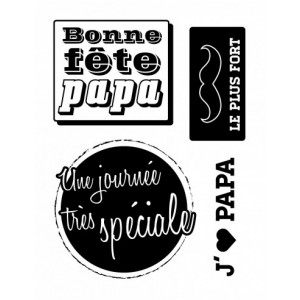 tampon transparent - Bonne fête papa