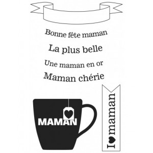 tampon transparent - bonne fête maman 9x14