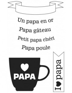 tampon transparent - papa en or 9x14