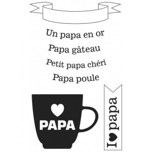 tampon transparent - papa en or 9x14