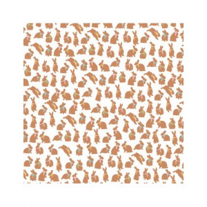 Bloc papier 30 x 30cm - Set de 6 feuillets Pâques Chocolat