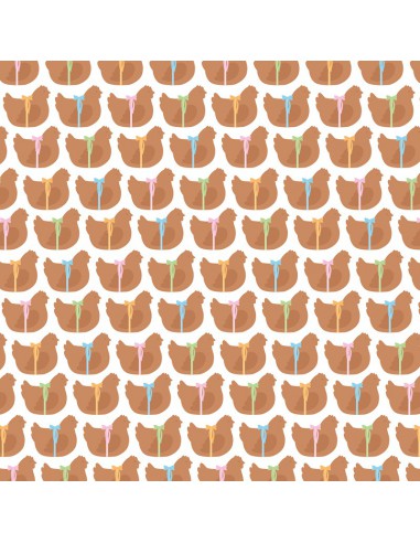 Bloc papier 30 x 30cm - Set de 6 feuillets Pâques Chocolat