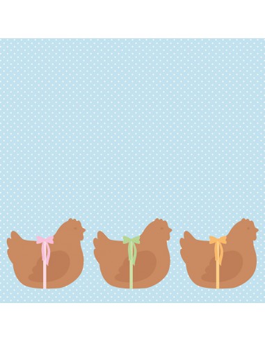 Bloc papier 30 x 30cm - Set de 6 feuillets Pâques Chocolat