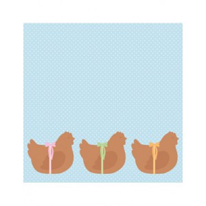Bloc papier 30 x 30cm - Set de 6 feuillets Pâques Chocolat