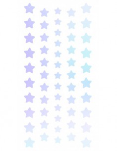 Holographic stickers étoiles 4x Deep Sea