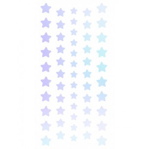 Holographic stickers étoiles 4x Deep Sea