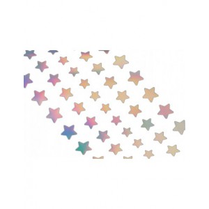 Holographic stickers étoiles 4x Deep Sea
