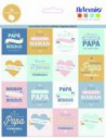 3 feuilles stickers Papa/Maman