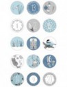 stickers ronds calendrier avent Cosy Christmas