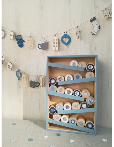 stickers ronds calendrier avent Cosy Christmas