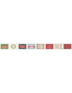 80 stickers timbres Merry Christmas