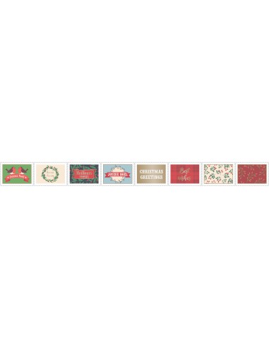 80 stickers timbres Merry Christmas