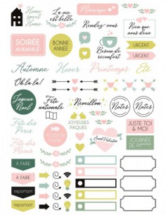 Décalcomanies feuillet format A5  - planner 2