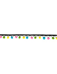 ruban noir 4.5m + 96 pompoms Viva la Vida 2