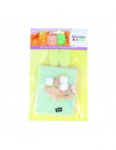 Kit feutrine Pochette Lapin Pâques 4 pièces