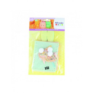 Kit feutrine Pochette Lapin Pâques 4 pièces
