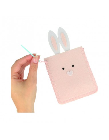 Kit feutrine Pochette Lapin Pâques 4 pièces