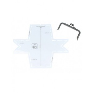 Gabarit+fermoir porte-monnaie rectangle 10cm