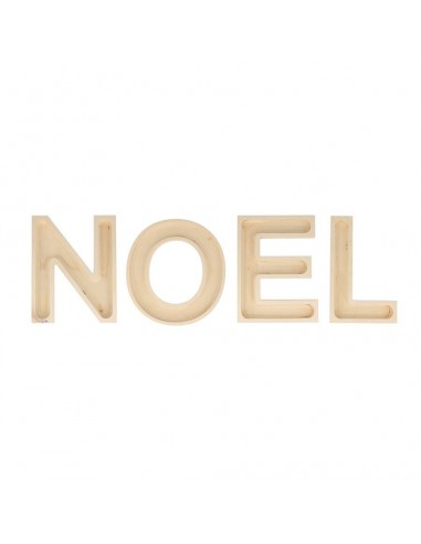 NOEL - 4 lettres creuses de 19cm