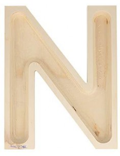 NOEL - 4 lettres creuses de 19cm 2