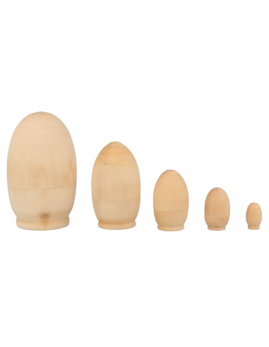 Set œufs bois gigognes 5pcs