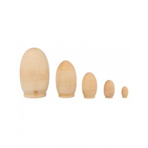Set œufs bois gigognes 5pcs