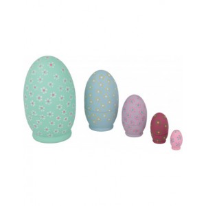 Set œufs bois gigognes 5pcs