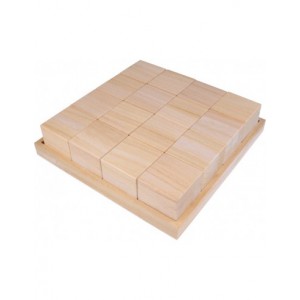 plateau+16 cubes 26,5x26,5x6,5cm
