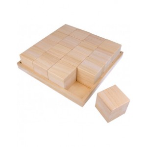 plateau+16 cubes 26,5x26,5x6,5cm