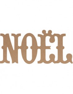 Silhouette en bois - mot  "Noël" -  25x11,5cm