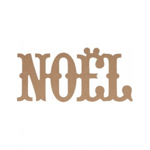 Silhouette en bois - mot  "Noël" -  25x11,5cm