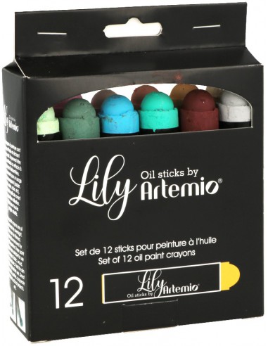 12 Stick Lily Pastels- peinture à l'huile - Pastels