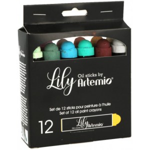 12 Stick Lily Pastels- peinture à l'huile - Pastels