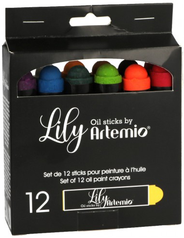 12 Stick Lily Pastels- peinture à l'huile - Primary