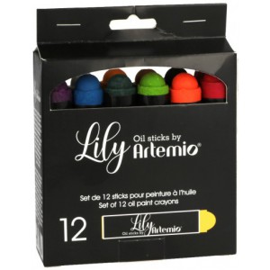 12 Stick Lily Pastels- peinture à l'huile - Primary
