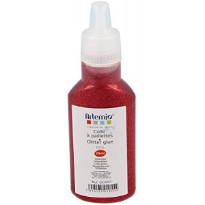 Colle pailletée 25ml rouge