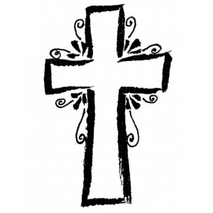 Tampon bois CROIX STYLISEE