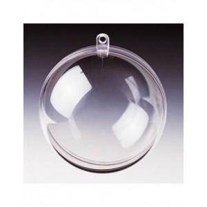 Lot de 5 boules plastique cristal 80mm