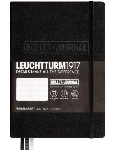 Bullet journal 80g/m2 - Carnet Bullet Journal Medium (A5) noir