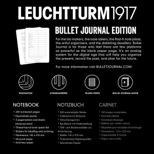 Bullet journal 80g/m2 - Carnet Bullet Journal Medium (A5) noir
