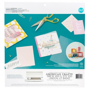 Bloc 12 feuilles acetate / plastique transparent 30,5 x 30,5 cm