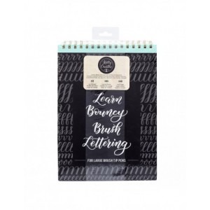 Workbook pour brush pen pointe LARGE  - Livret d'apprentissage et d'entrainement - ALPHABET BOUNCY