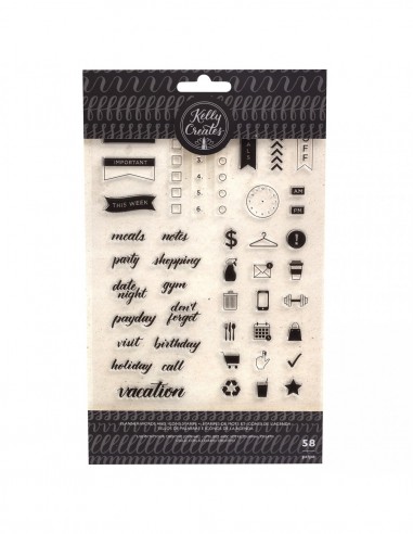 KC Large Stamp Bouncy Planner Words