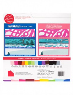 Bloc de 60 feuilles - 30,5 X 30,5 - Precision cardstock - legèrement texturé - Primary 2