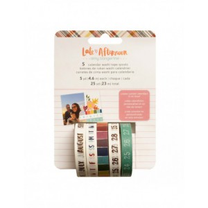 Washi tape 5 pièces - planner mois, semaine, jours