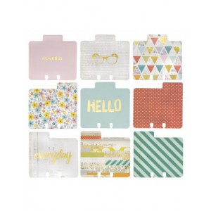 12 cartes perforées pour memorydex - gold foil